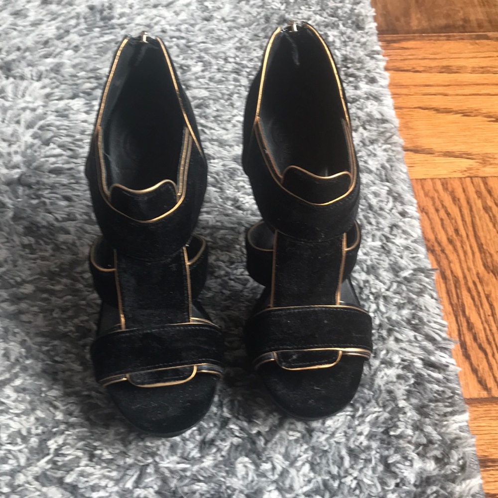 Tory Burch high heel VELVET platforms